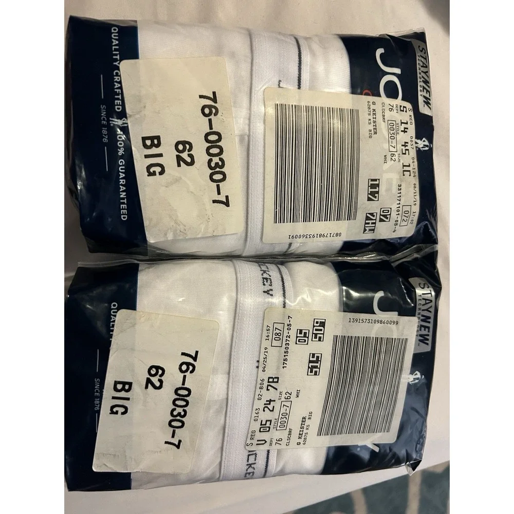 Jockey Classic Briefs Size 62 Cotton 4 Total Pair Diamond White 2 Pks new In Pkg